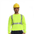 Customized logo high visibility reflective safety long sleeves polo T-shirt